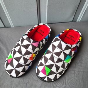 Jeffrey Gibson for MoMA SUBU Colorful Quilted Geometric Slip-On Puffy Slippers